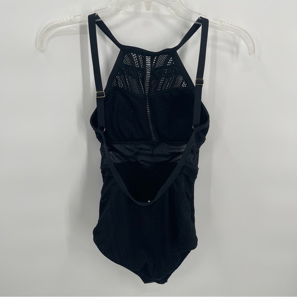 Afriel & Tabbris Australia Mesh Cutout High Neck Swimsuit Size 4 Black Women’s - Picture 6 of 9